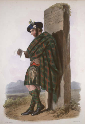 Иллюстрация кисти Макиана из книги Дж.Логана «Кланы шотландских хайлендов»