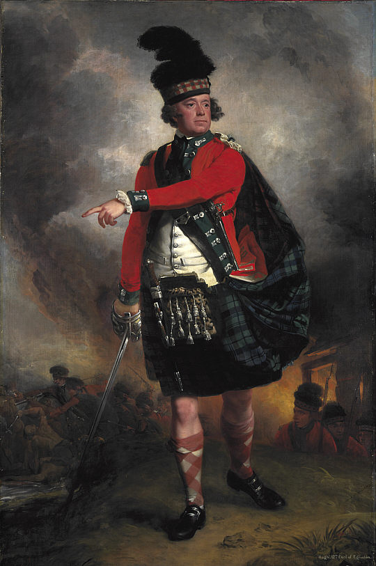 Хью Монтгомери, 12-й эрл Эглинтона, во время службы в 77-й полку горцев в 1760-е годы в Америке
